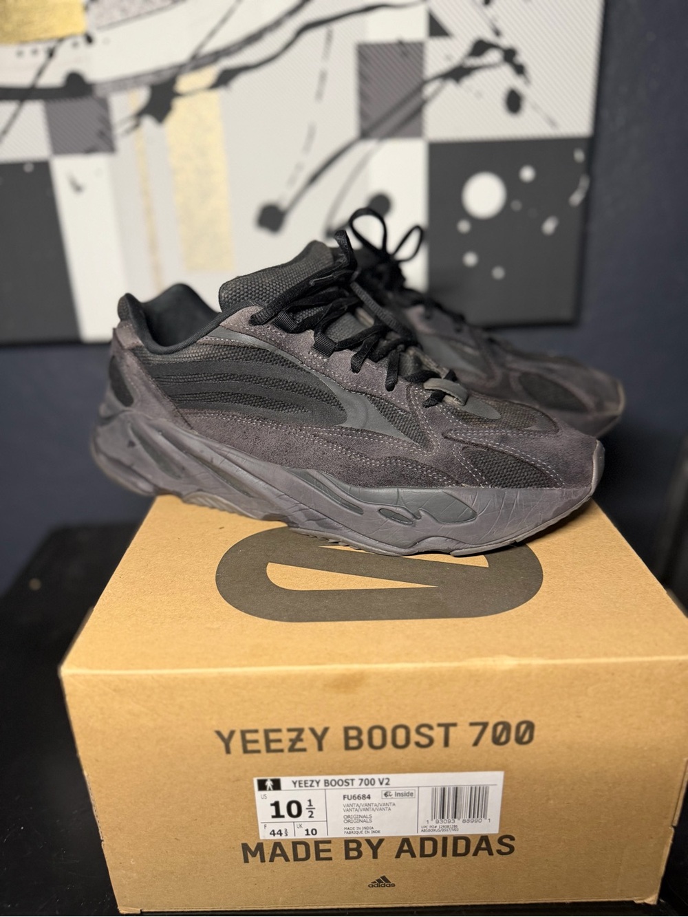 adidas Yeezy Boost 700 V2 Triple Black Men's Sneakers